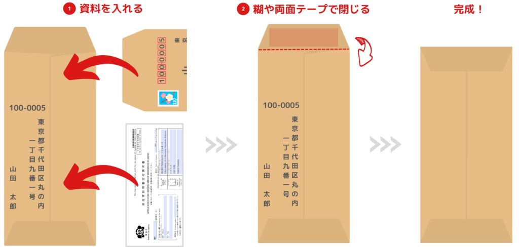 insert-return-envelope-documents-110yen